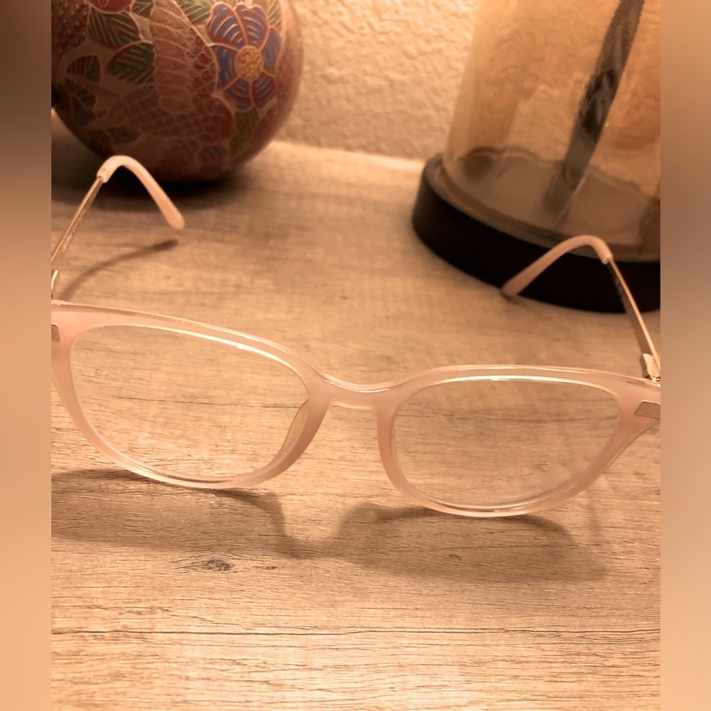 Transparent Baby Pink Glasses Frame